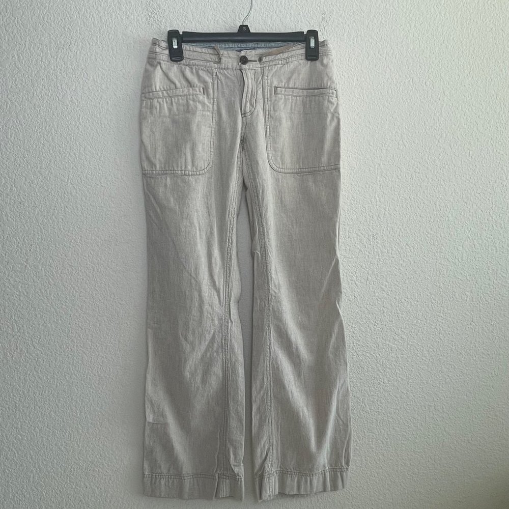 The North Face Larison Linen Pants Size 2 Lightweight Stripe Drawstring Waist - Picture 5 of 14